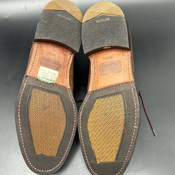 VINTAGE ESQUIRE ENGLAND OXFORD MENS SHOES SIZE 10 TAN - Picture 7 of 11